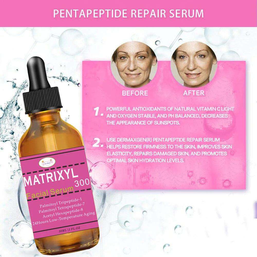 2pcs Matrixyl 3000 + Hyaluronic Acid + Organic Vitamin C Serum