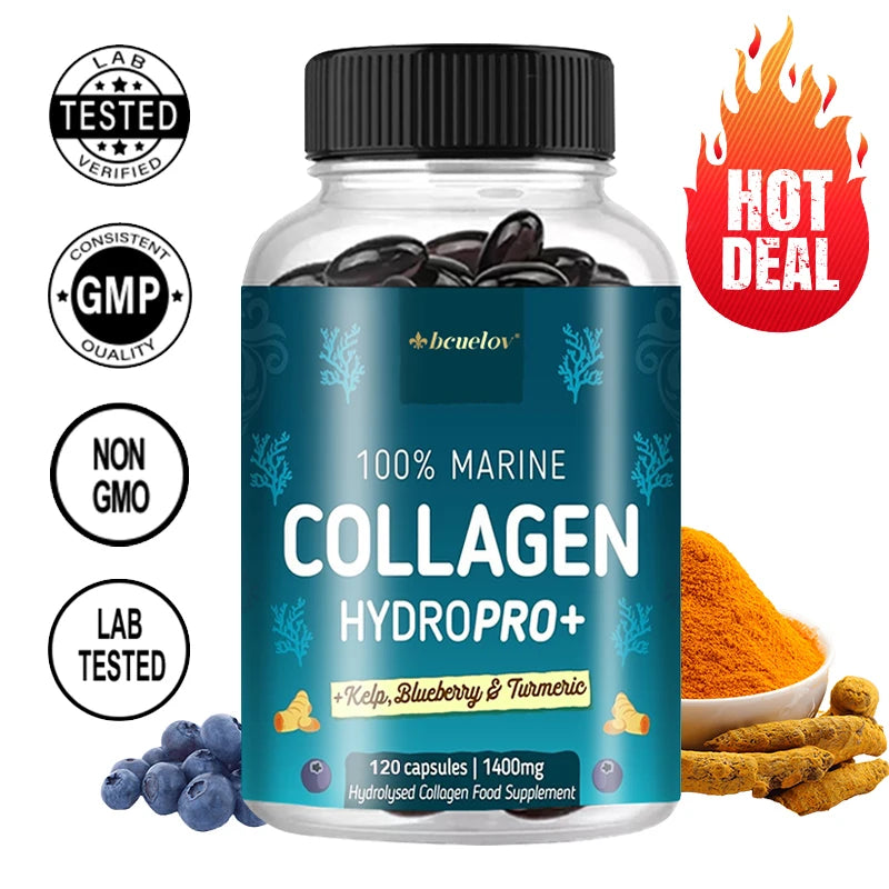 Hydrolyzed Marine Collagen – HYDROPRO Advanced Formula for Skin, Hair, Nails & Joint Support