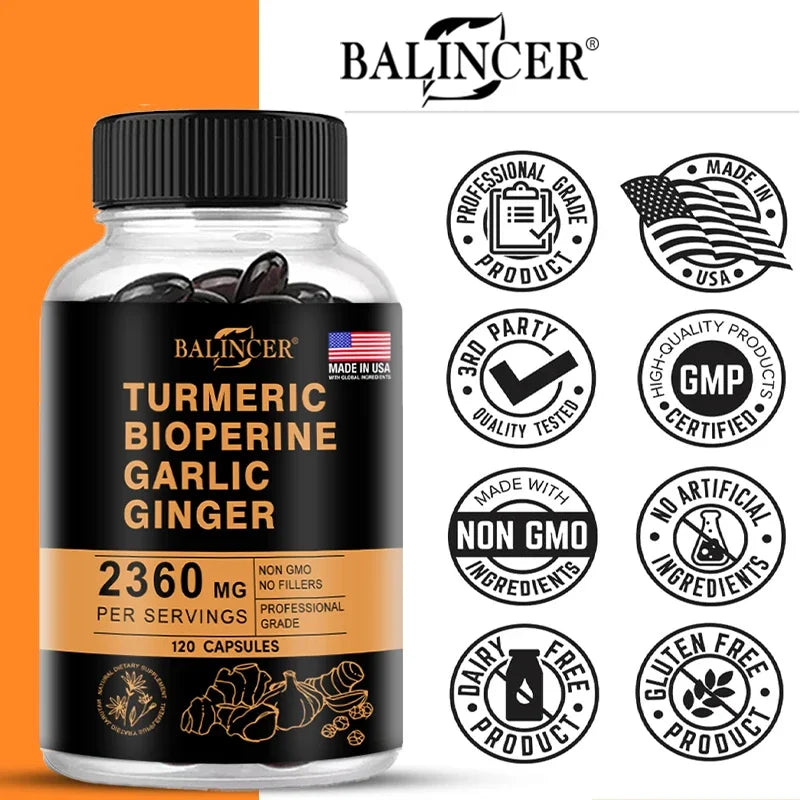 Turmeric Ginger Supplement with Piperine 2360 Mg