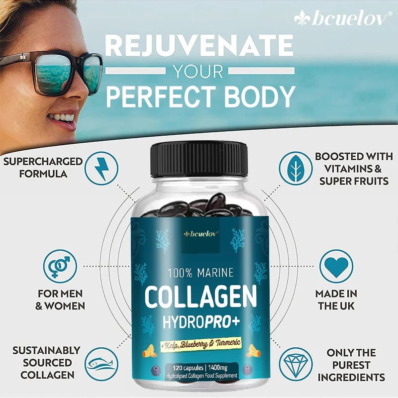 Hydrolyzed Marine Collagen – HYDROPRO Advanced Formula for Skin, Hair, Nails & Joint Support