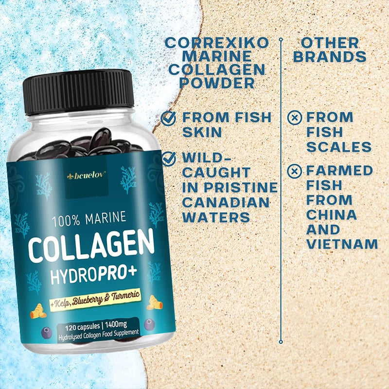 Hydrolyzed Marine Collagen – HYDROPRO Advanced Formula for Skin, Hair, Nails & Joint Support