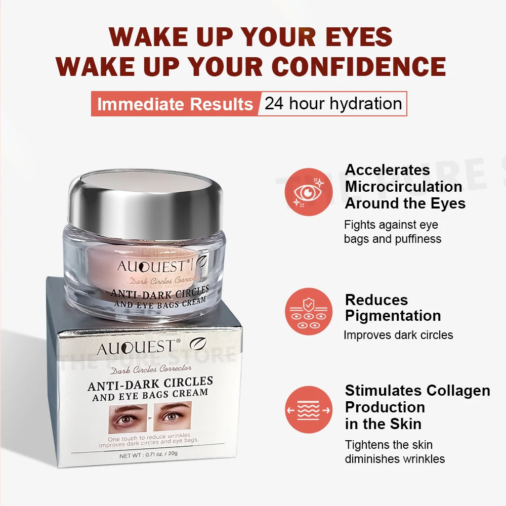 AUQUEST Eye Cream – Brightening, Firming & Dark Circle Treatment with Caffeine & Peptides