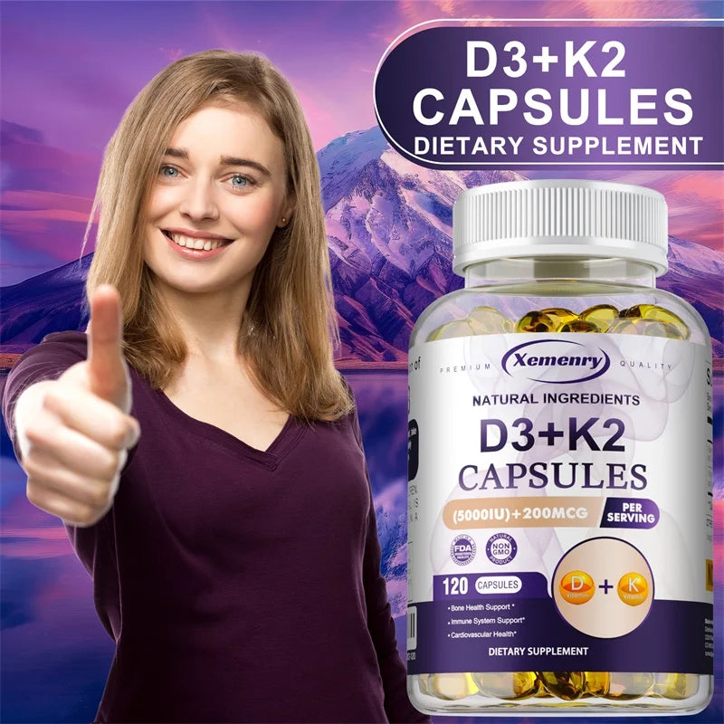 Vitamin D3 5000IU and 200 Mcg Vitamin K2 (MK-7)