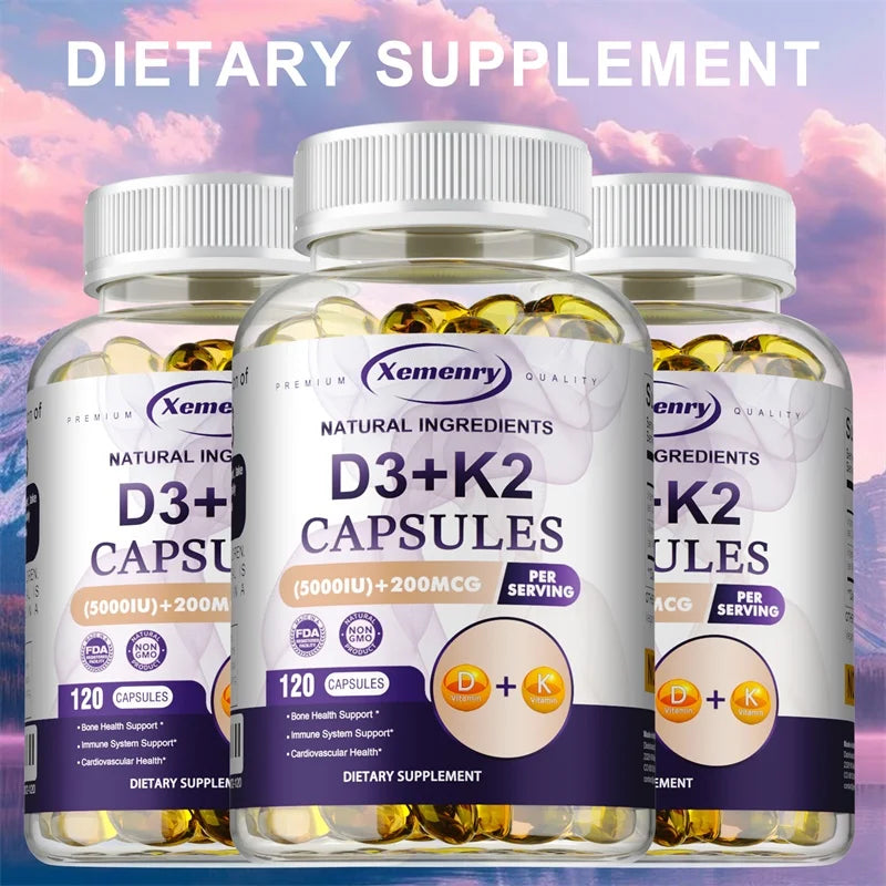 Vitamin D3 5000IU and 200 Mcg Vitamin K2 (MK-7)