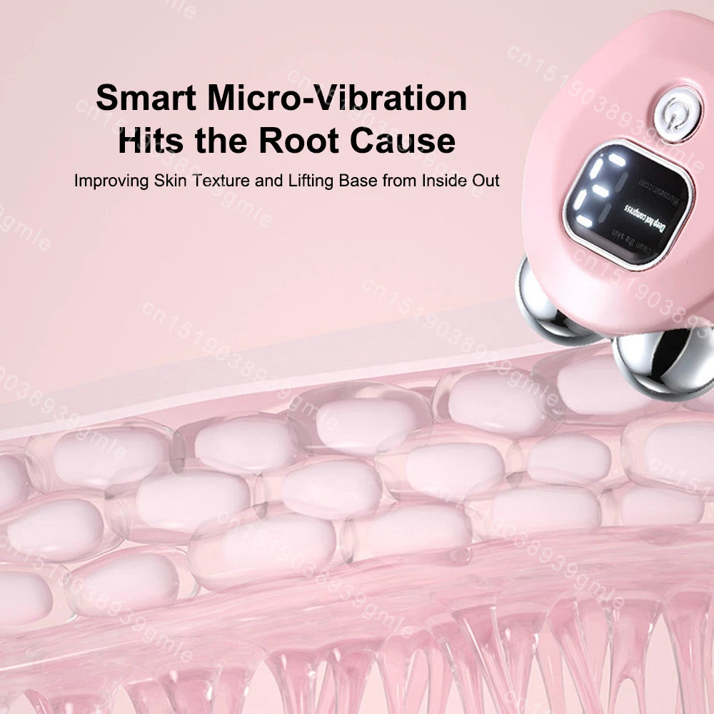 Facial Massager Microcurrent Roller Vibration - Neck and Face Lifting Device