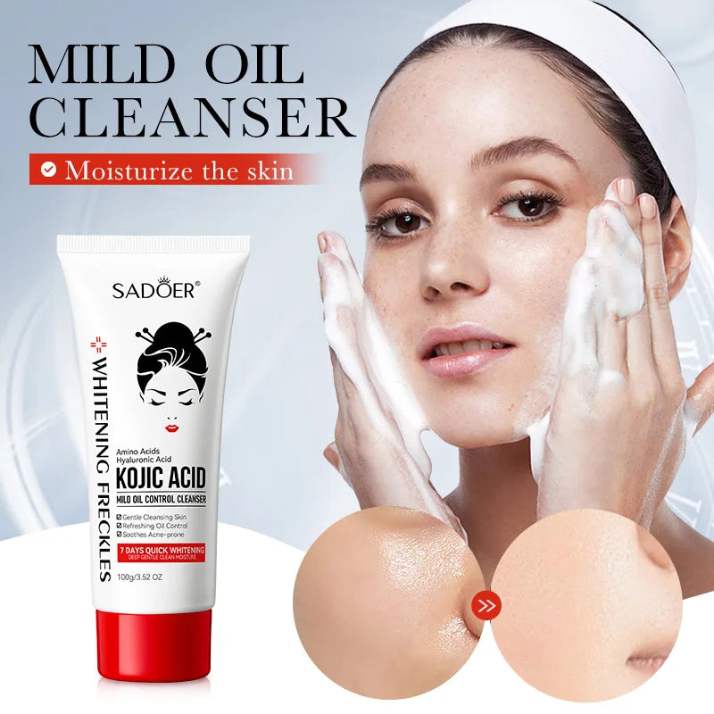Kojic Acid Facial Cleanser – Gentle Oil Control & Deep Moisturizing Face Wash (100ml)