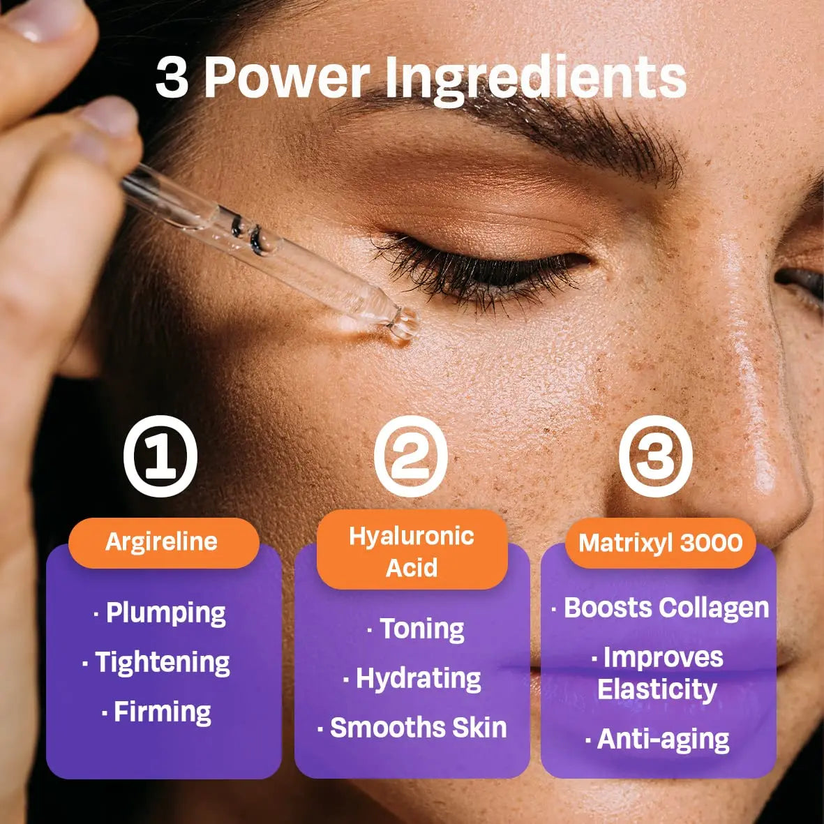 2pcs Matrixyl 3000 + Hyaluronic Acid + Organic Vitamin C Serum