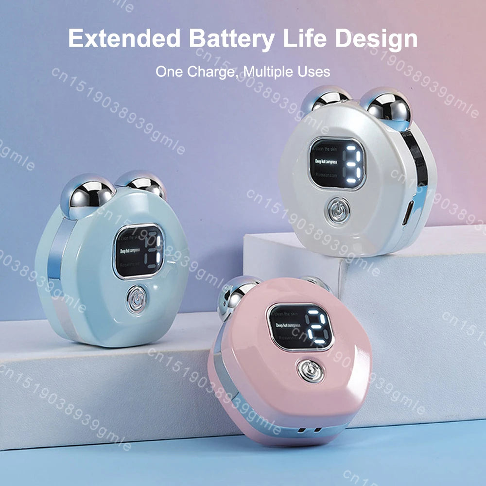 Facial Massager Microcurrent Roller Vibration - Neck and Face Lifting Device