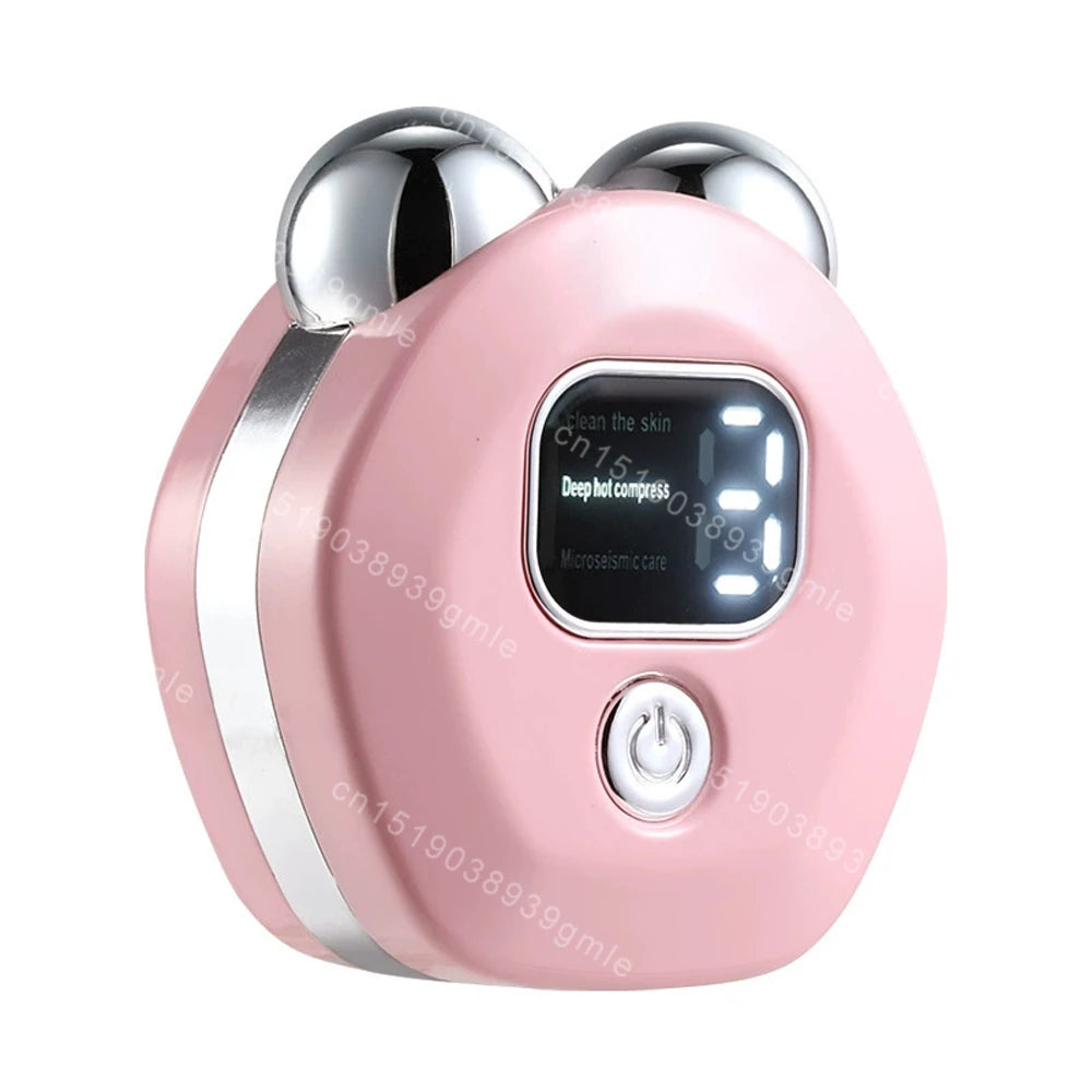 Facial Massager Microcurrent Roller Vibration - Neck and Face Lifting Device