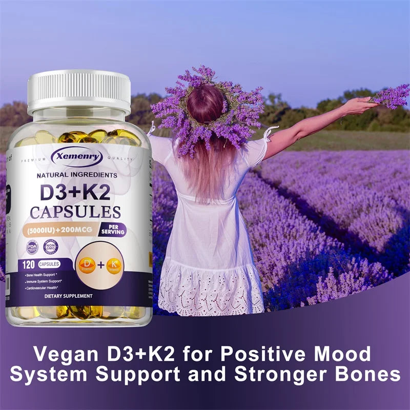 Vitamin D3 5000IU and 200 Mcg Vitamin K2 (MK-7)