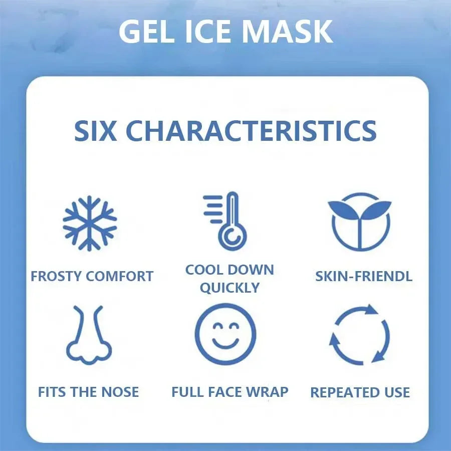 Hot & Cold Gel Face Mask – Cooling Eye Mask for Skin Tightening, Spa, and Sleep Therapy