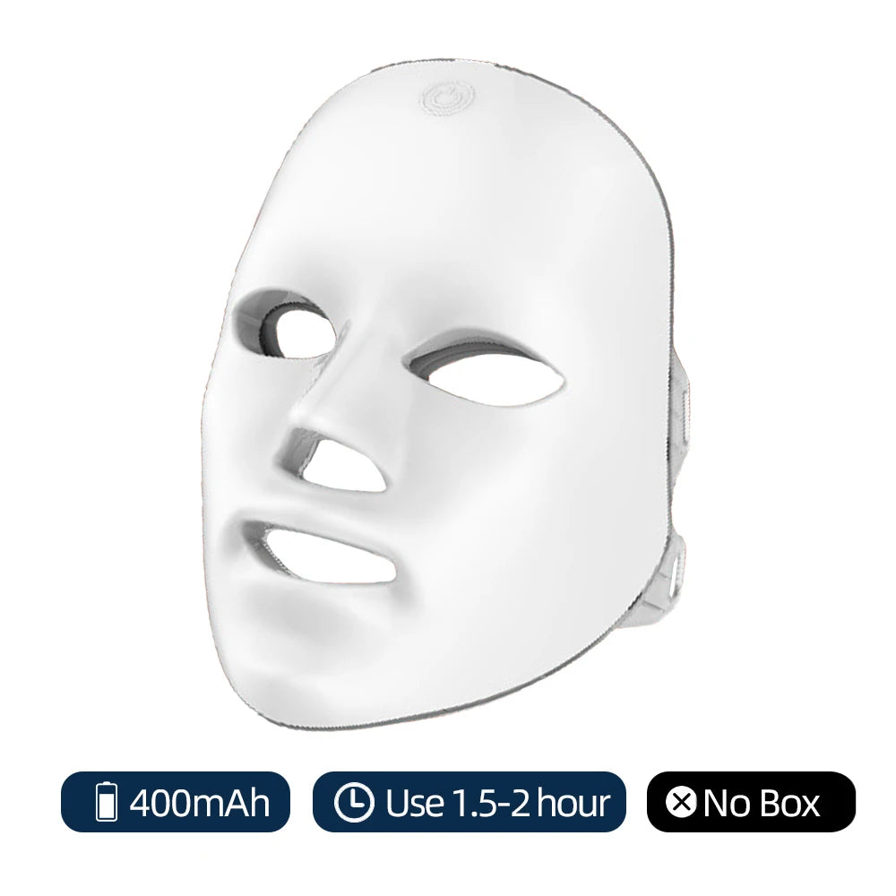 Rechargeable 7-Color LED Facial Mask – Photon Therapy for Skin Rejuvenation, Anti-Aging & Acne Care