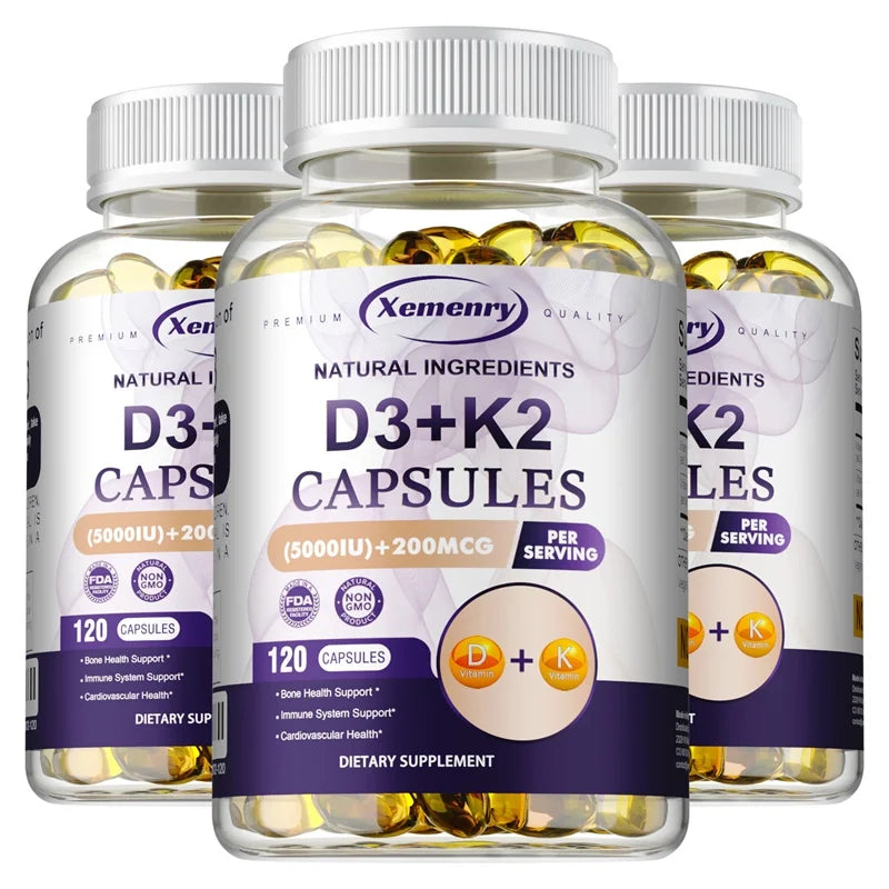 Vitamin D3 5000IU and 200 Mcg Vitamin K2 (MK-7)
