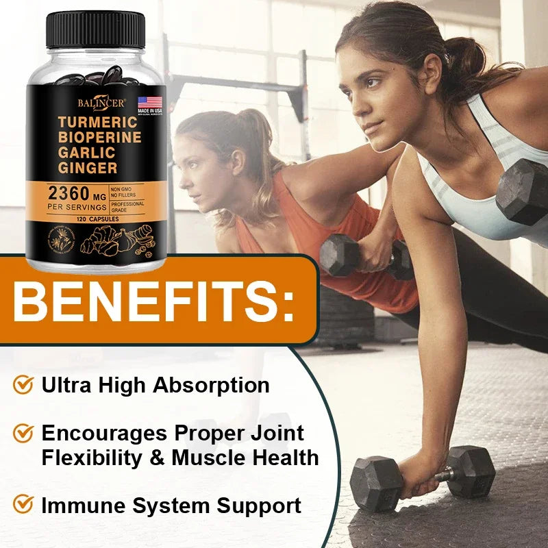 Turmeric Ginger Supplement with Piperine 2360 Mg