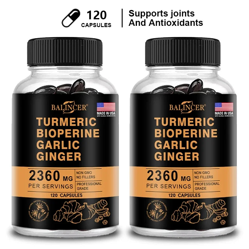 Turmeric Ginger Supplement with Piperine 2360 Mg