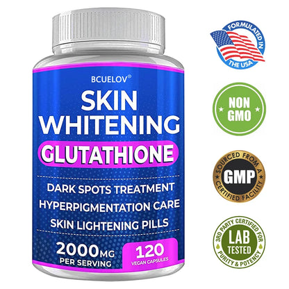 Turmeric Bearberry Vitamin Glutathione Skin Lightening Pills - 2000 mg
