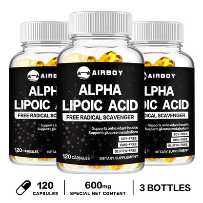 Alpha Lipoic Acid 600mg - for Brain and Heart Health, Relax Nervous System