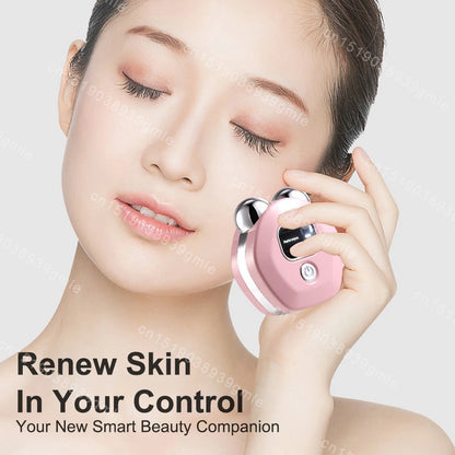 Facial Massager Microcurrent Roller Vibration - Neck and Face Lifting Device