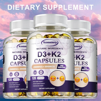 Vitamin D3 5000IU and 200 Mcg Vitamin K2 (MK-7)