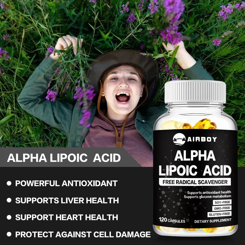Alpha Lipoic Acid 600mg - for Brain and Heart Health, Relax Nervous System