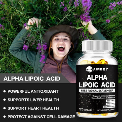 Alpha Lipoic Acid 600mg - for Brain and Heart Health, Relax Nervous System