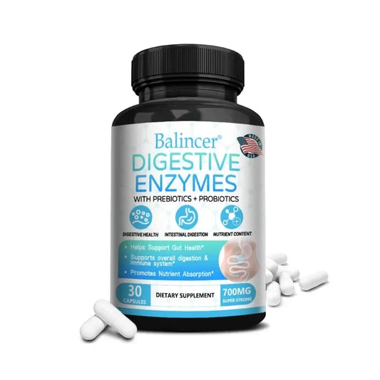 Digestive Enzyme Supplement with Prebiotics & Probiotics – Supports Digestion and Immune Health for Adults
