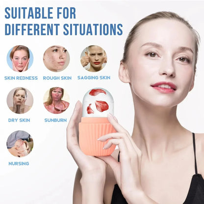 1–3PCS Ice Face Roller & Stainless Steel Gua Sha Set – Facial Massage & Lifting Tools for Skin Care