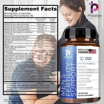 Men’s Fertility Supplement – Boosts Sperm Quality, Motility, Count & Vitality