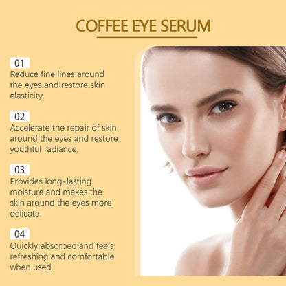 5% Coffee Eye Serum – Collagen Boost, Dark Circle & Puffiness Reducer, Fine Line Tightening