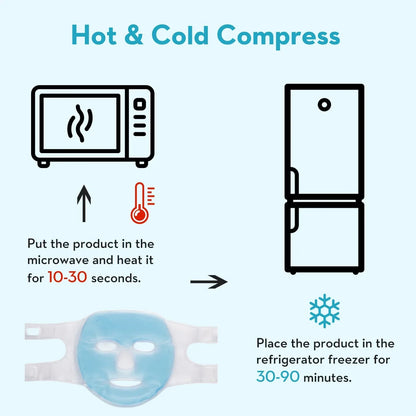 Hot & Cold Gel Face Mask – Cooling Eye Mask for Skin Tightening, Spa, and Sleep Therapy