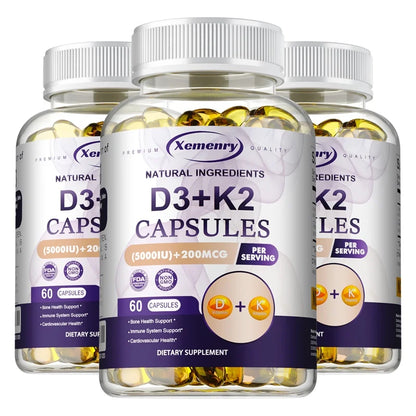 Vitamin D3 5000IU and 200 Mcg Vitamin K2 (MK-7)