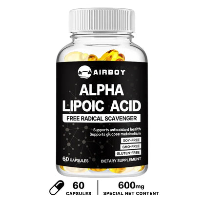 Alpha Lipoic Acid 600mg - for Brain and Heart Health, Relax Nervous System
