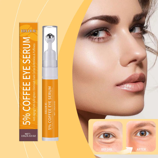 5% Coffee Eye Serum – Collagen Boost, Dark Circle & Puffiness Reducer, Fine Line Tightening